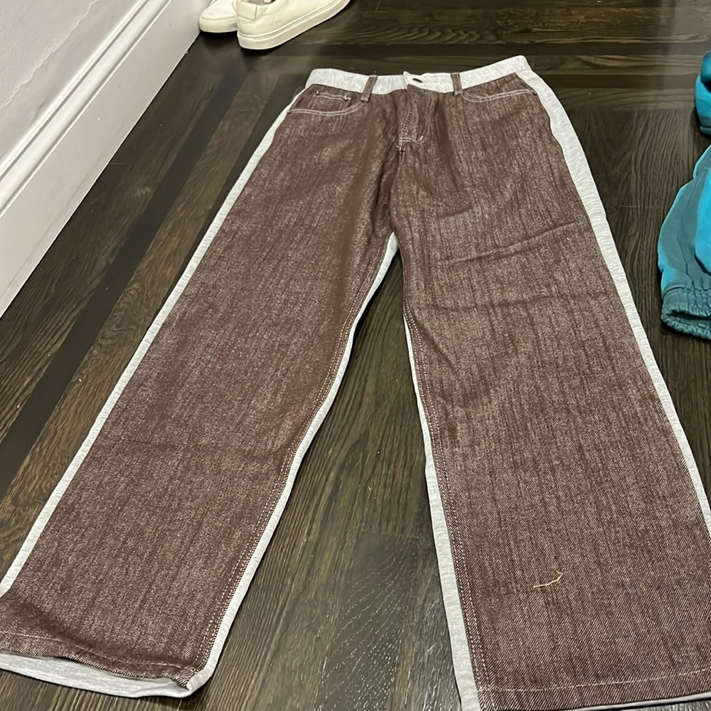 Half sweatpants half jeans
